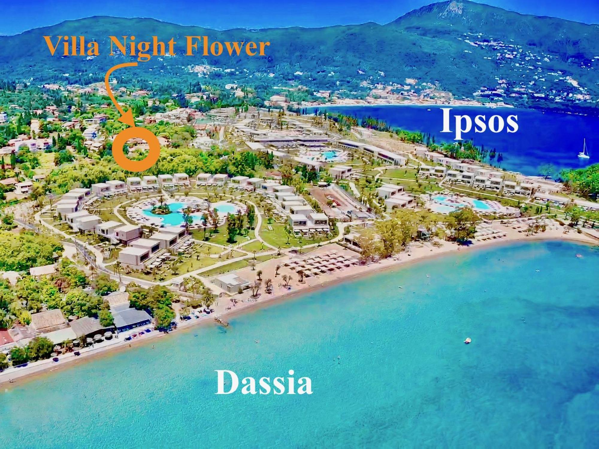 Beach Villa Night Flower With Private Pool By Dadovillas Dassia  Exteriör bild
